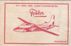 2 - Fokker friendship - vliegtuigenfabriek, Verzamelen, Suikerzakjes, Ophalen of Verzenden