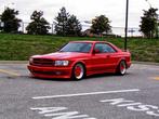 Mercedes-Benz AMG 560 SEC (W126) Widebody 1986 Rood 1:18, Ophalen of Verzenden