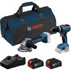 Bosch Blauw 18V CombinatieKit incl 2 / 4,0Ah accu’s & lader, 600 watt of meer, Nieuw, Ophalen of Verzenden, Boor- en Schroefmachine