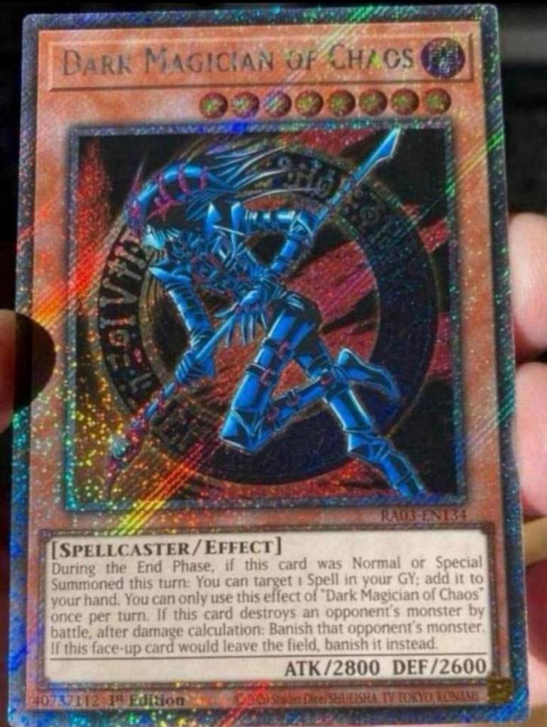 Yu-Gi-Oh! Dark Magician of Chaos RA03 1st Edition !, Hobby en Vrije tijd, Verzamelkaartspellen | Yu-gi-Oh!, Zo goed als nieuw