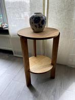 Vintage ronde tafel bijzettafel Deens design, Minder dan 55 cm, Gebruikt, Rond, Retro