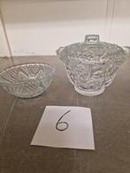 Kristallen schaaltje en bonboniere, Antiek en Kunst, Antiek | Glas en Kristal, Ophalen of Verzenden