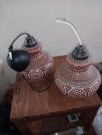 Twee authentieke mozaïek lampen, Ophalen, Gebruikt, Mozaïek, Glas