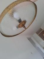 Oude Hanglamp met Glas, Ophalen of Verzenden, Gebruikt, Glas, Vintage