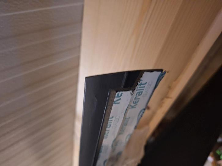 Keralit trim/kraal aansluitprofiel kleur zwart, Doe-het-zelf en Verbouw, Platen en Panelen, Nieuw, Overige materialen, Minder dan 20 mm