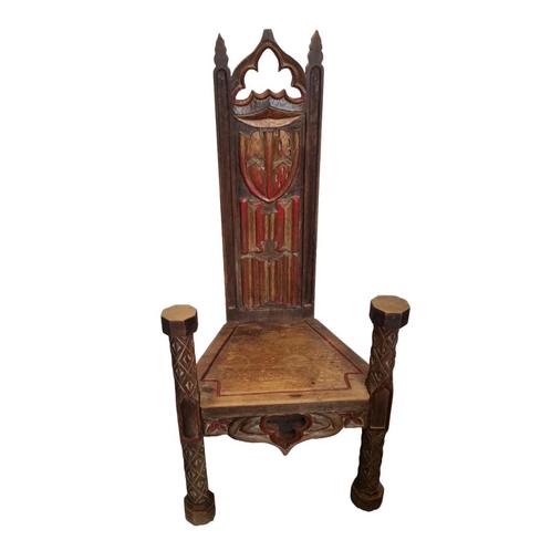 Gotische stijl stoel begin 20ste eeuw, Antiek en Kunst, Antiek | Meubels | Stoelen en Banken, Ophalen