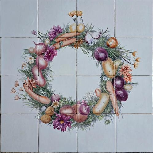 Yvonne's Tegeltableaus op authentieke Friese witjes., Doe-het-zelf en Verbouw, Tegels, Nieuw, Keramiek, Ophalen of Verzenden