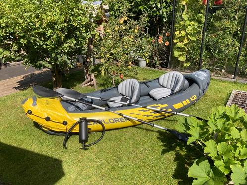 Intex Explorer K2 Kayak Set - kano kajak, Watersport en Boten, Kano's, Zo goed als nieuw, Kajak, Twee personen, Opblaasbaar, Met peddels
