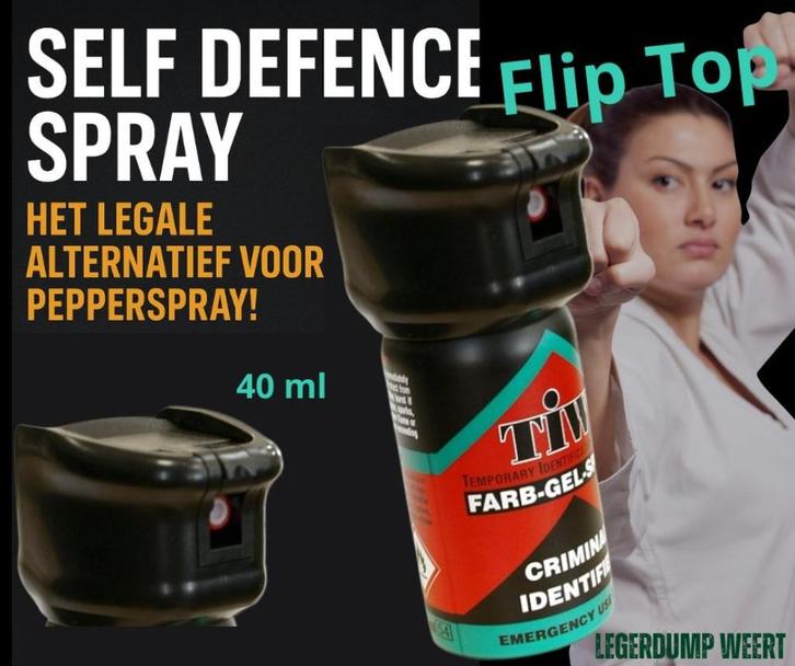 Self Defense Spray Flip top  - Direct Leverbaar!, Sport en Fitness, Vechtsporten en Zelfverdediging, Nieuw, Overige, Ophalen of Verzenden