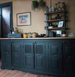 Mooi groot dressoir mat zwart, Ophalen of Verzenden, Zo goed als nieuw, 25 tot 50 cm, 200 cm of meer
