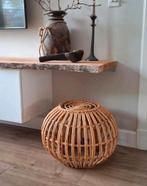 Rotan bijzettafel, poef, kruk, Minder dan 45 cm, Minder dan 55 cm, Rond, Ophalen of Verzenden