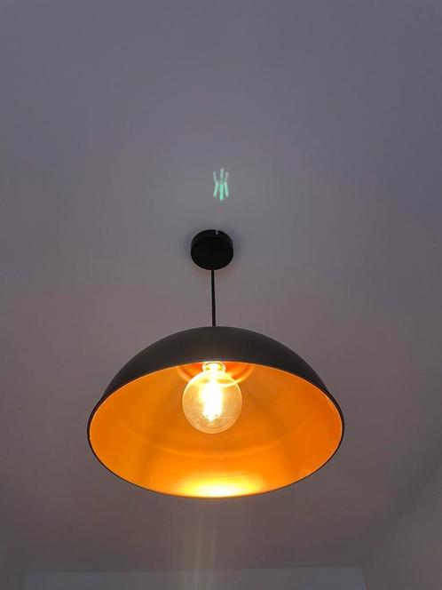 EGLO hanglamp zwart / koper, Huis en Inrichting, Lampen | Hanglampen, Gebruikt, Minder dan 50 cm, Ophalen