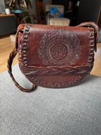 Vintage Leren Handtas Bruin, Ophalen of Verzenden, Gebruikt, Bruin, Handtas