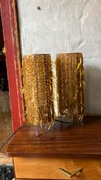 Tafellampen van stof en kraaltjes, Ophalen, Rond, Zo goed als nieuw, Minder dan 25 cm