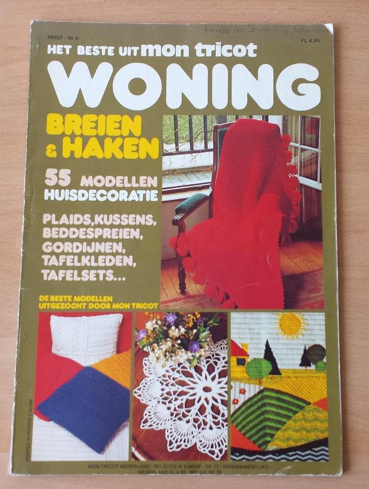 Mon Tricot Woning - breien en haken - nr.9 -1977, Hobby en Vrije tijd, Breien en Haken, Gebruikt, Breien of Haken, Patroon of Boek