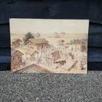 Kartonnen schoolplaat De Romeinen in ons land, Antiek en Kunst, Antiek | Schoolplaten, Ophalen, Geschiedenis