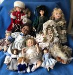10 porseleinen poppen plus clown, Verzamelen, Poppen, Ophalen of Verzenden, Pop