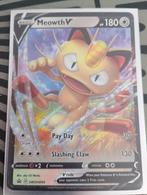 Meowth V - Pokémon Kaart, Ophalen of Verzenden, Zo goed als nieuw, Losse kaart