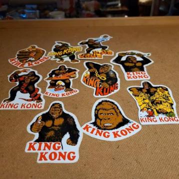 10 x stickers King Kong. beschikbaar voor biedingen