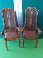 poppenhuis chinees 2stoelen ,hoge rug RESIN handbeschilderd, Verzenden, Nieuw, Poppenhuis