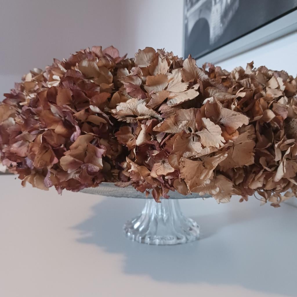 Mooie ingedroogde hortensia krans, Huis en Inrichting, Woonaccessoires | Kransen, Ophalen