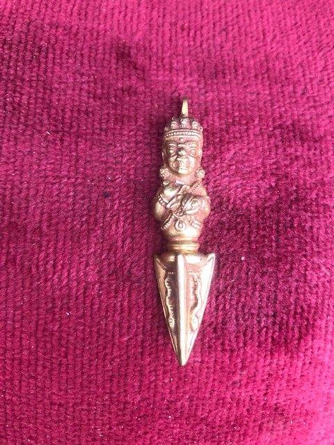 phurba/ vajrakila amulet hanger, brons, Antiek en Kunst, Kunst | Niet-Westerse kunst, Ophalen of Verzenden