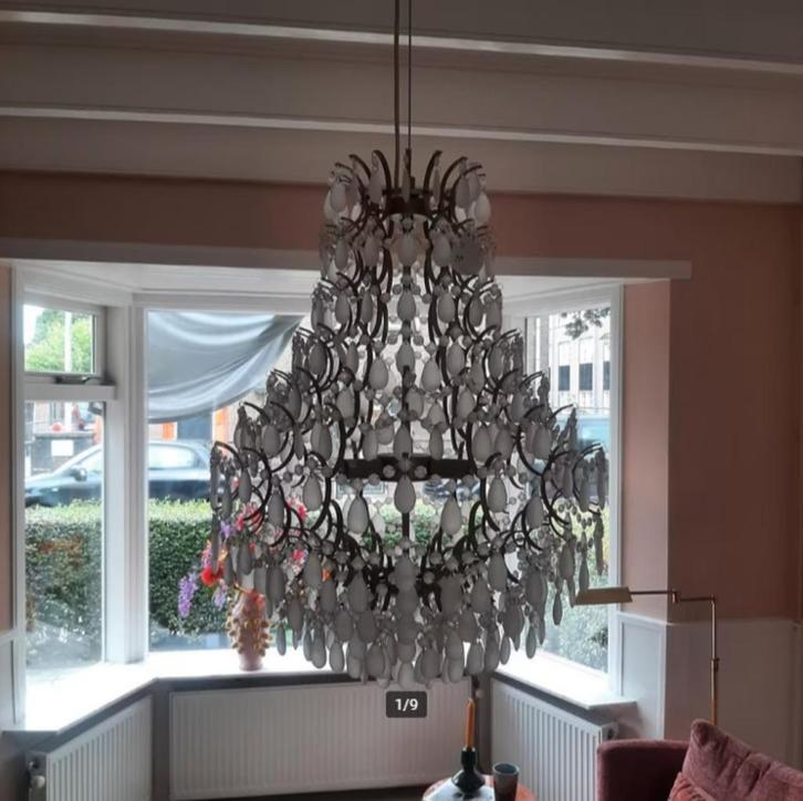Goude kroonluchter, Huis en Inrichting, Lampen | Kroonluchters, Nieuw, Glas, Ophalen
