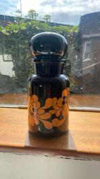 Vintage apothekers fles met bloem opdruk, Ophalen of Verzenden