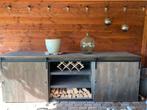 Industrieel dressoir “Barn”/buitenkeuken, Ophalen, Zo goed als nieuw, Houtskool