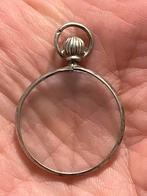 Antieke Frans zilveren madaillon glas, Sieraden, Tassen en Uiterlijk, Antieke sieraden, Ophalen of Verzenden, Zilver, Hanger