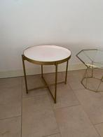 Twee bijzettafels gratis, Minder dan 55 cm, Gebruikt, Metaal of Aluminium, Rond