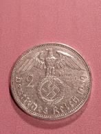 Twee reichsmark zilver 1939 Duitsland, Postzegels en Munten, Ophalen of Verzenden, Duitsland, Zilver