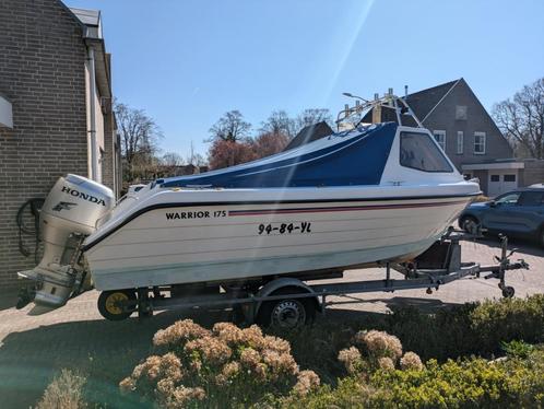 Warrior 175 - Honda 90pk - Pega trailer, Watersport en Boten, Vis- en Consoleboten, Gebruikt, 70 pk of meer, 3 tot 6 meter, Benzine