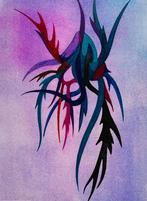 Gouache Eugéne Eechau - Oeuvre abstraite, Antiek en Kunst, Verzenden