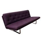 Driezit Kho Liang Ie Bank, Chroom Frame In Paars., Ophalen, Gebruikt, 150 tot 200 cm, Driepersoons