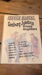 Seeburg monaural amplifiers service manual, Ophalen of Verzenden, Zo goed als nieuw, 1950 tot 1960, Seeburg