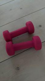 Dumbells roze 1 kilo per stuk, samen 1 euro af te halen, Ophalen, Zo goed als nieuw, Dumbbell