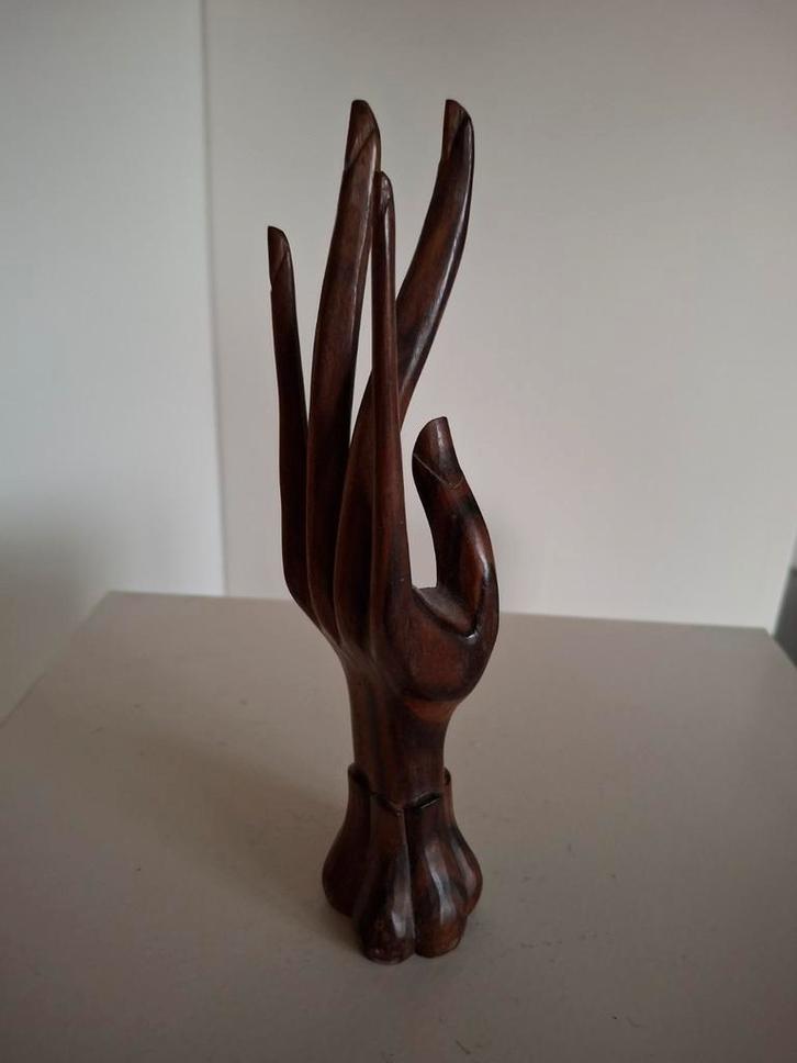 Vintage coronandel houten hand van Boeddha Mudra Beeld, Antiek en Kunst, Kunst | Niet-Westerse kunst, Ophalen of Verzenden