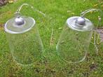 Glazen hanglamp, Huis en Inrichting, Lampen | Hanglampen, Ophalen, Minder dan 50 cm