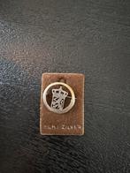 Zilveren broche – Nederlands leeuw wapenschild met kroon, Ophalen of Verzenden, Zilver, Nederland