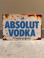 Mancave Bar Café Wanddecoratie metalen bordj Absolut Vodka, Ophalen of Verzenden, Zo goed als nieuw, Reclamebord