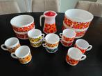 Vintage Arcopal Servies met Bloemen, Huis en Inrichting, Keuken | Servies, Ophalen, Gebruikt, Glas, Overige stijlen