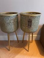 Nieuwe Dutch Bone Bloempotten / Sierpotten - Set van 2, Tuin en Terras, Bloempotten, Ophalen, Rond, Metaal, Binnen