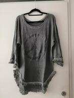Grijs boho tuniek shirt, Ophalen of Verzenden, Zo goed als nieuw, Grijs, Shirt of Top