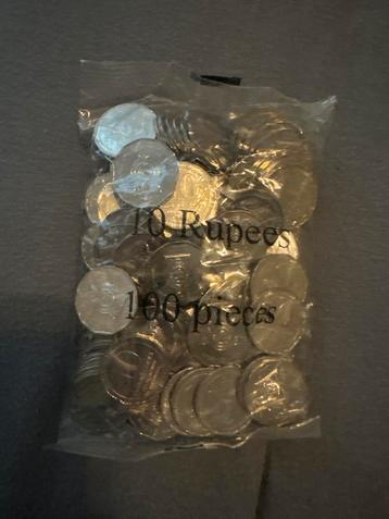 100x 10 Rupees Munten UNC - 2017 beschikbaar voor biedingen