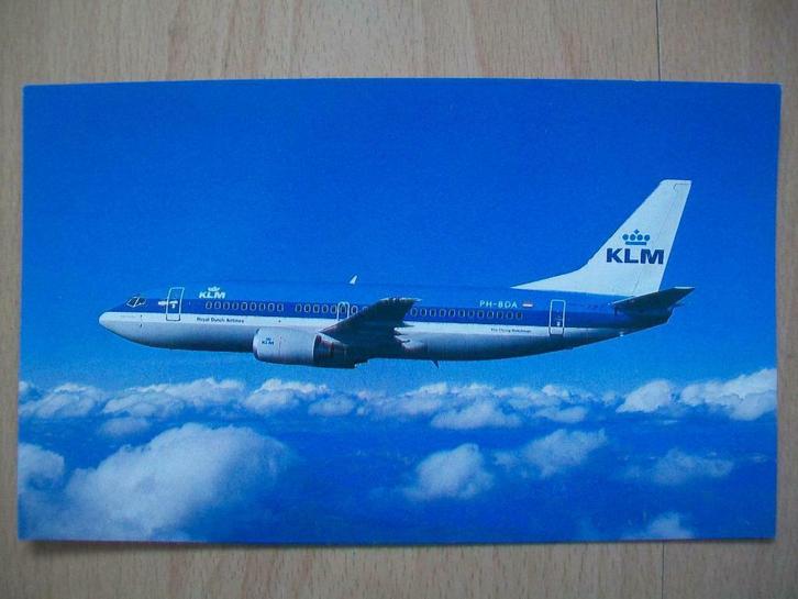 Ansichtkaart van KLM - Boeing 737 - 20 x 12 cm, Verzamelen, Luchtvaart en Vliegtuigspotten, Nieuw, Kaart, Foto of Prent, Ophalen of Verzenden