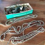 Vintage gekleurde kerstverlichting, 3 glazen slingers, Diversen, Kerst, Ophalen of Verzenden