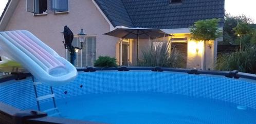 intex graphite paneel zwembad rond  met alle toebehoren, Tuin en Terras, Zwembaden, Gebruikt, Opzetzwembad, 120 cm of meer, 400 cm of meer