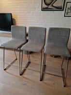 3 Barkrukken grijs gemeleerd ikea Lillanas, Huis en Inrichting, Stoelen, Ophalen, Zo goed als nieuw, Twee