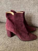 CERVONE Aubergine Enkellaarsjes Maat 40, Kleding | Dames, Schoenen, Verzenden, Lage of Enkellaarzen, Zo goed als nieuw, Rood
